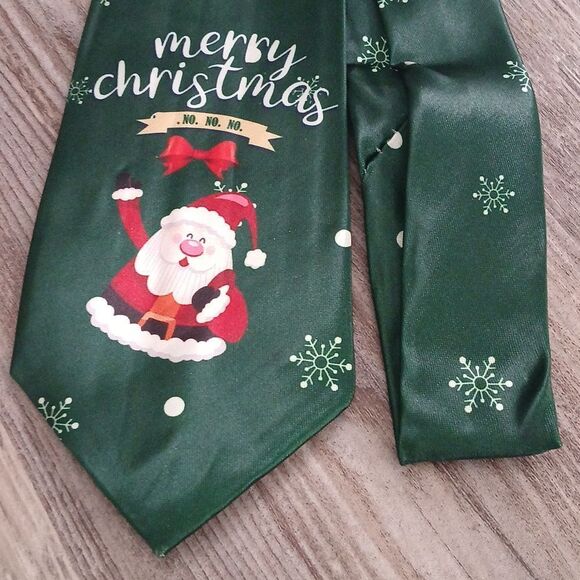 Christmas Necktie Christmas Party Fun Christmas Theme Print Tie NEw Santa - Picture 2 of 4